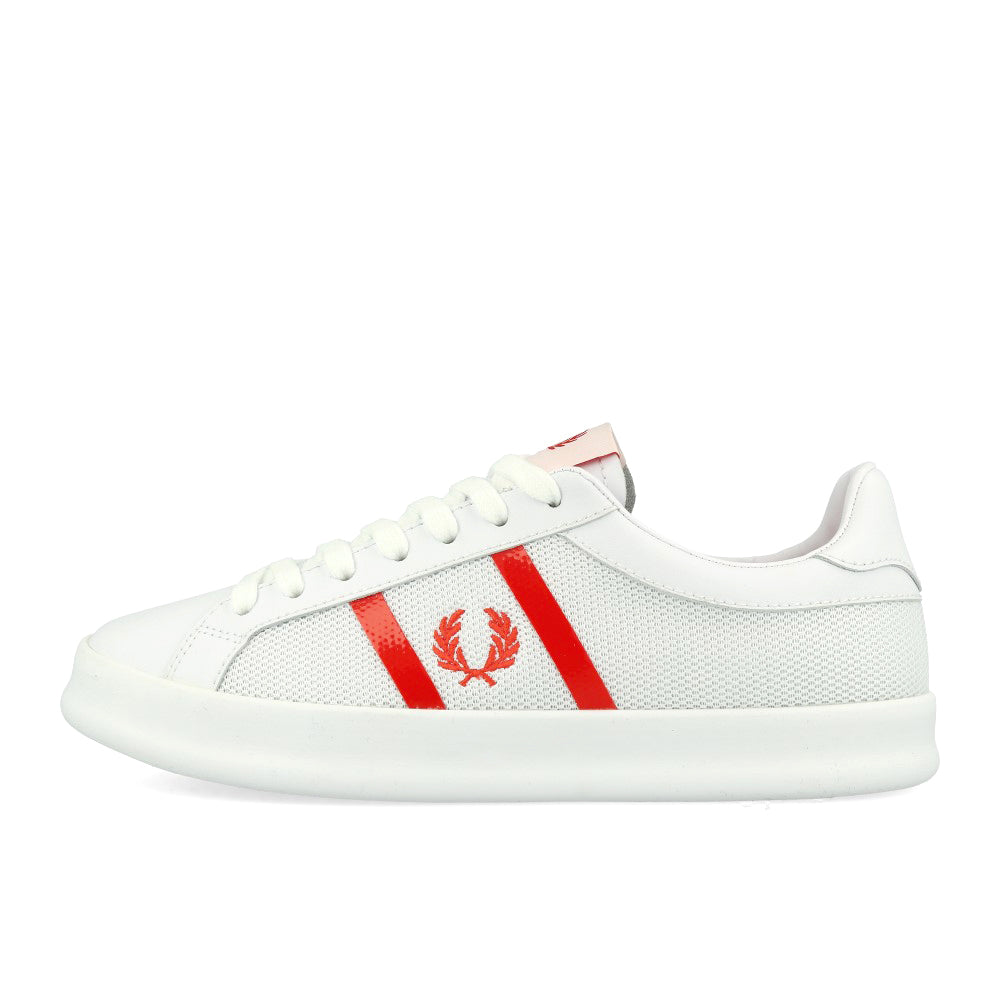 Fred Perry B721 Vulc Leather Mesh White