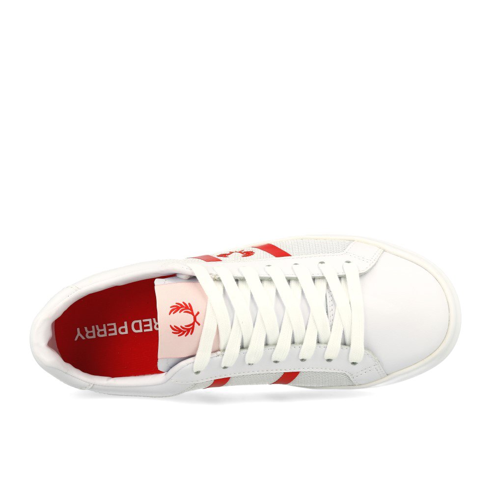 Fred Perry B721 Vulc Leather Mesh White