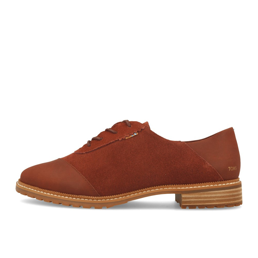 TOMS Ainsley Penny Brown Leather Suede