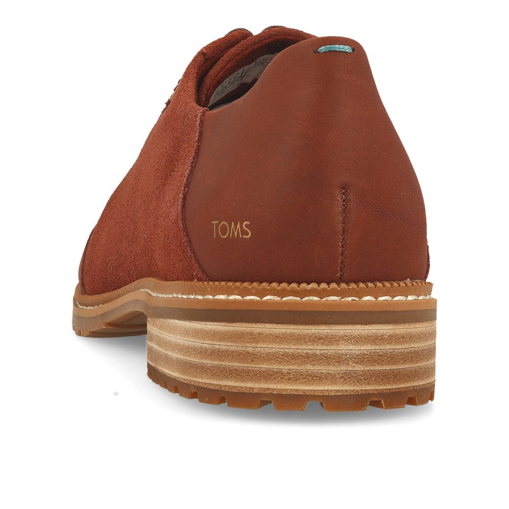 TOMS Ainsley Penny Brown Leather Suede