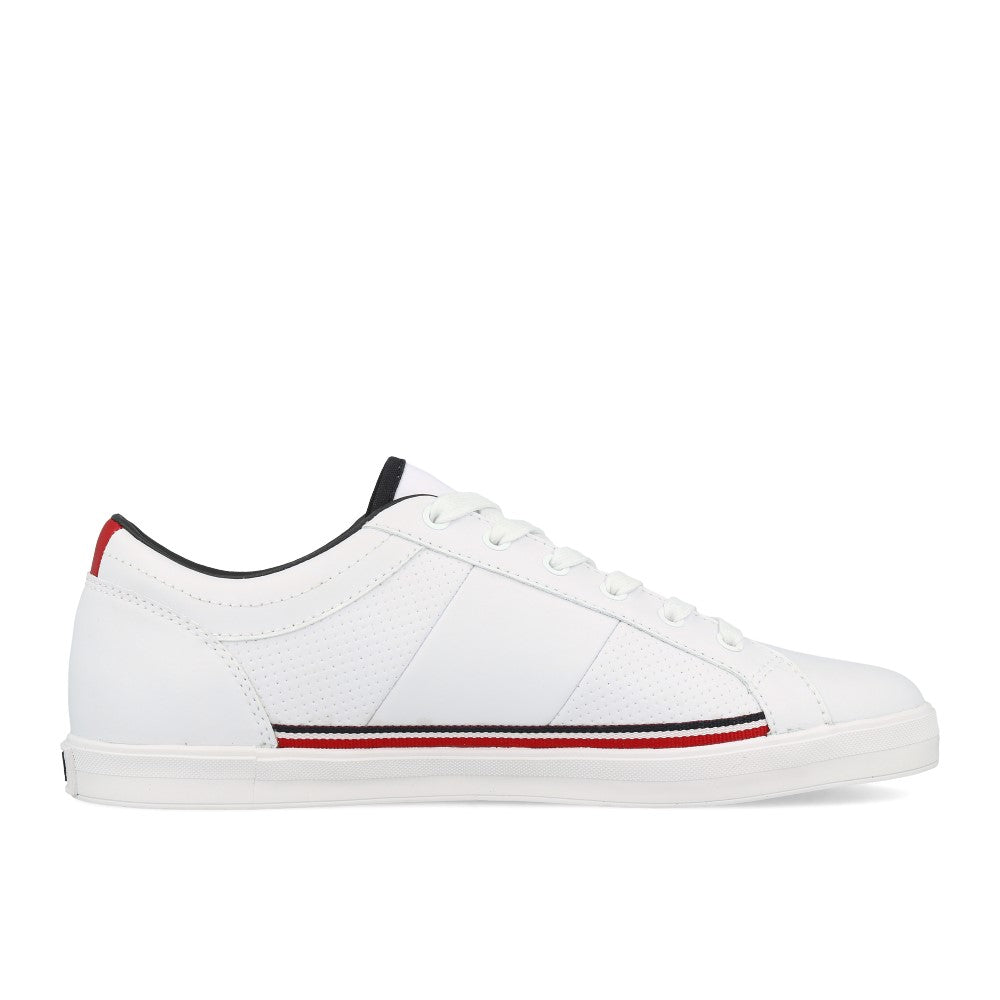 Fred Perry Baseline Perf Leather White