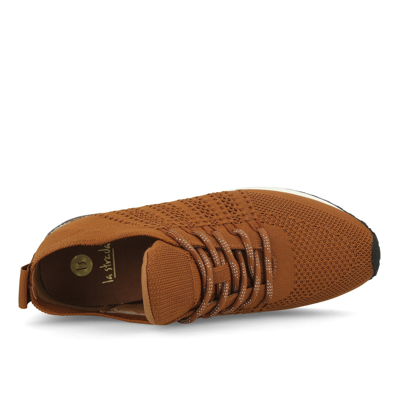 La Strada 1832649 Laced Up Knitted Damen Sneaker Light Brown Knitted