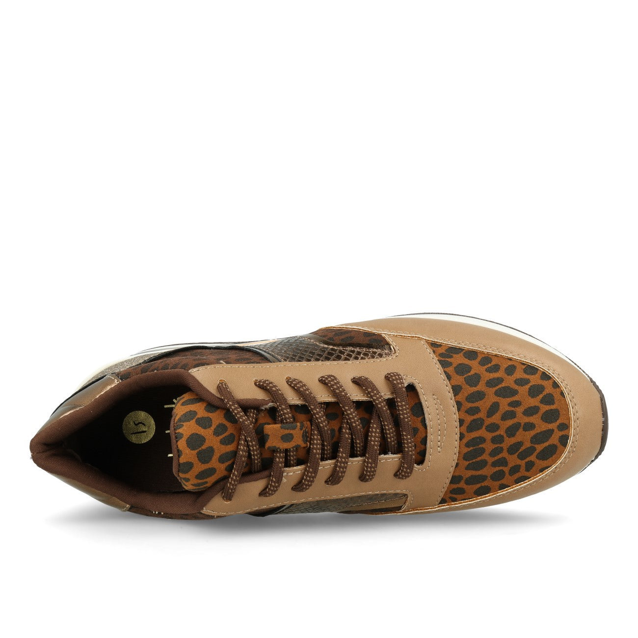 La Strada 2003152 Damen Sneaker Tan Pu Leopard Micro