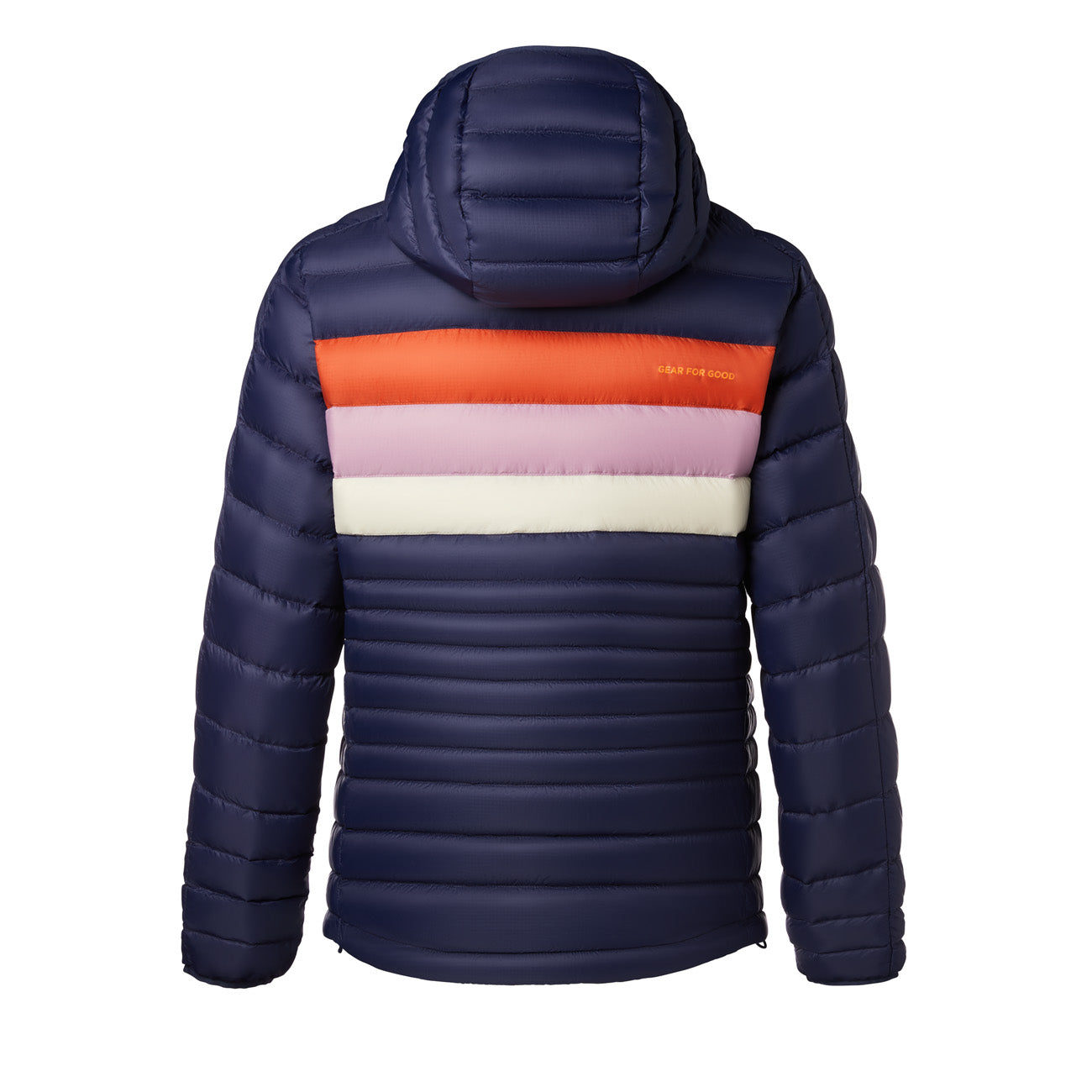 Cotopaxi Fuego Down Hooded Jacket Damen Maritime Cayenne Stripes