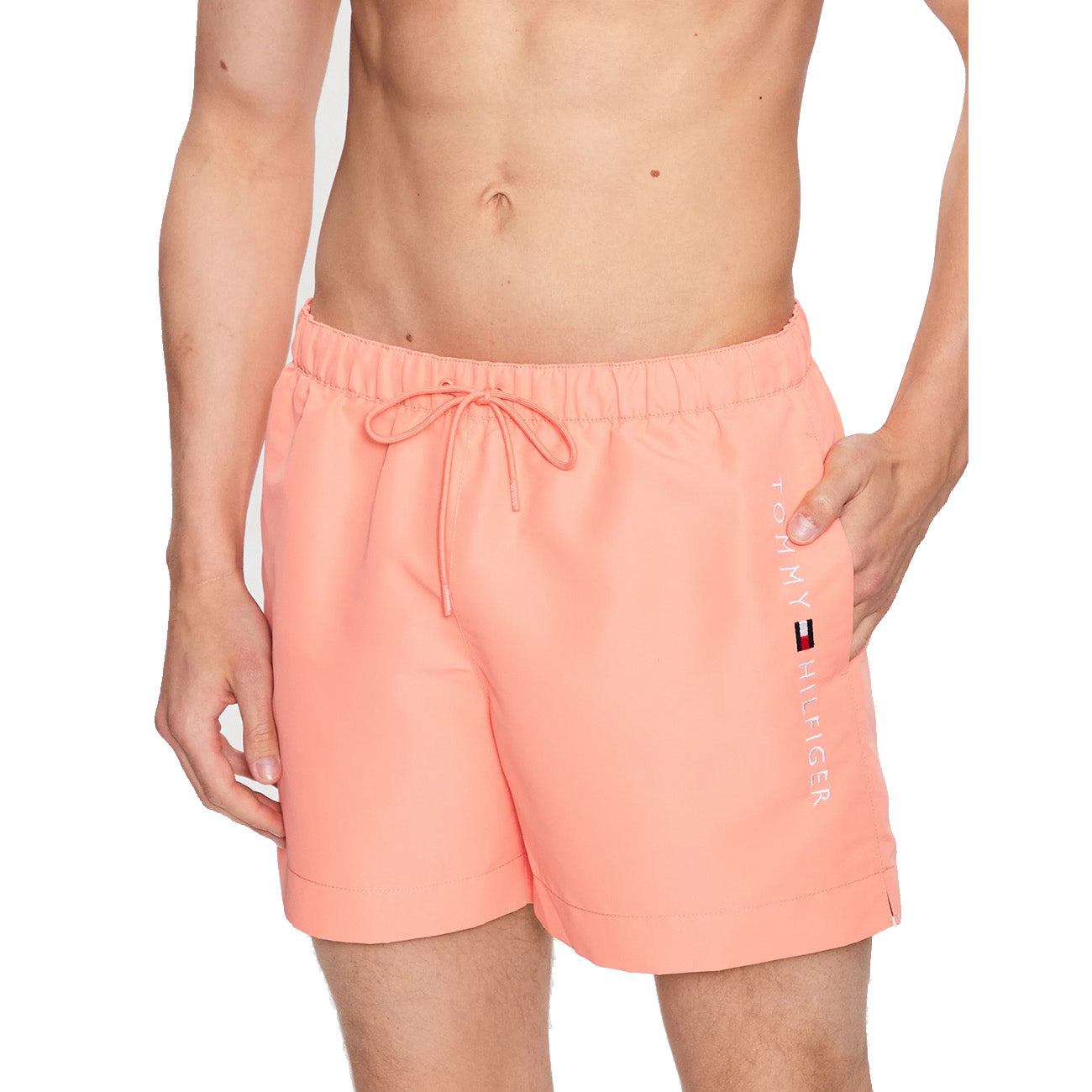 Tommy Hilfiger Medium Drawstring Swim Short Herren Peach Dusk