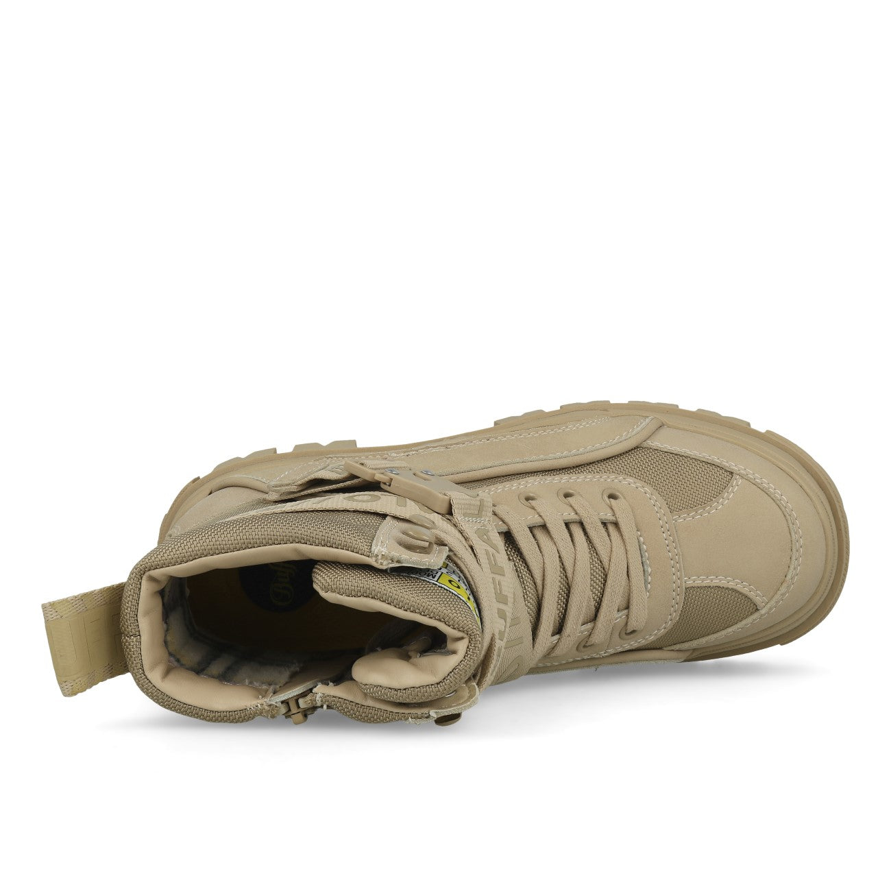 Buffalo Aspha Com1 Bootie Flat Damen Beige