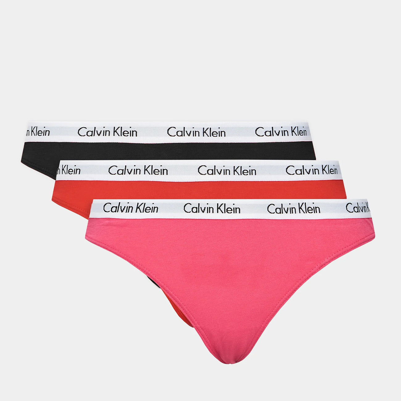 Calvin Klein 3er Pack Bikini Modern Cotton Slip Black Rouge Fuchsia