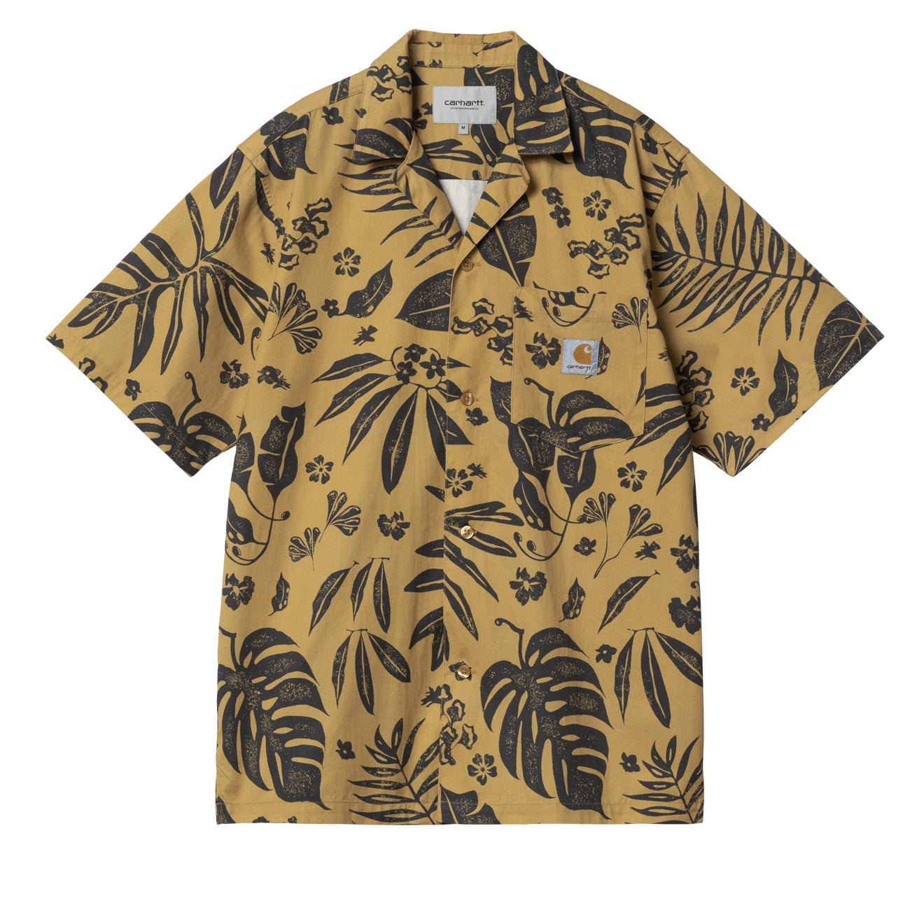 Carhartt WIP S/S Woodblock Shirt Herren Woodblock Print Bourbon