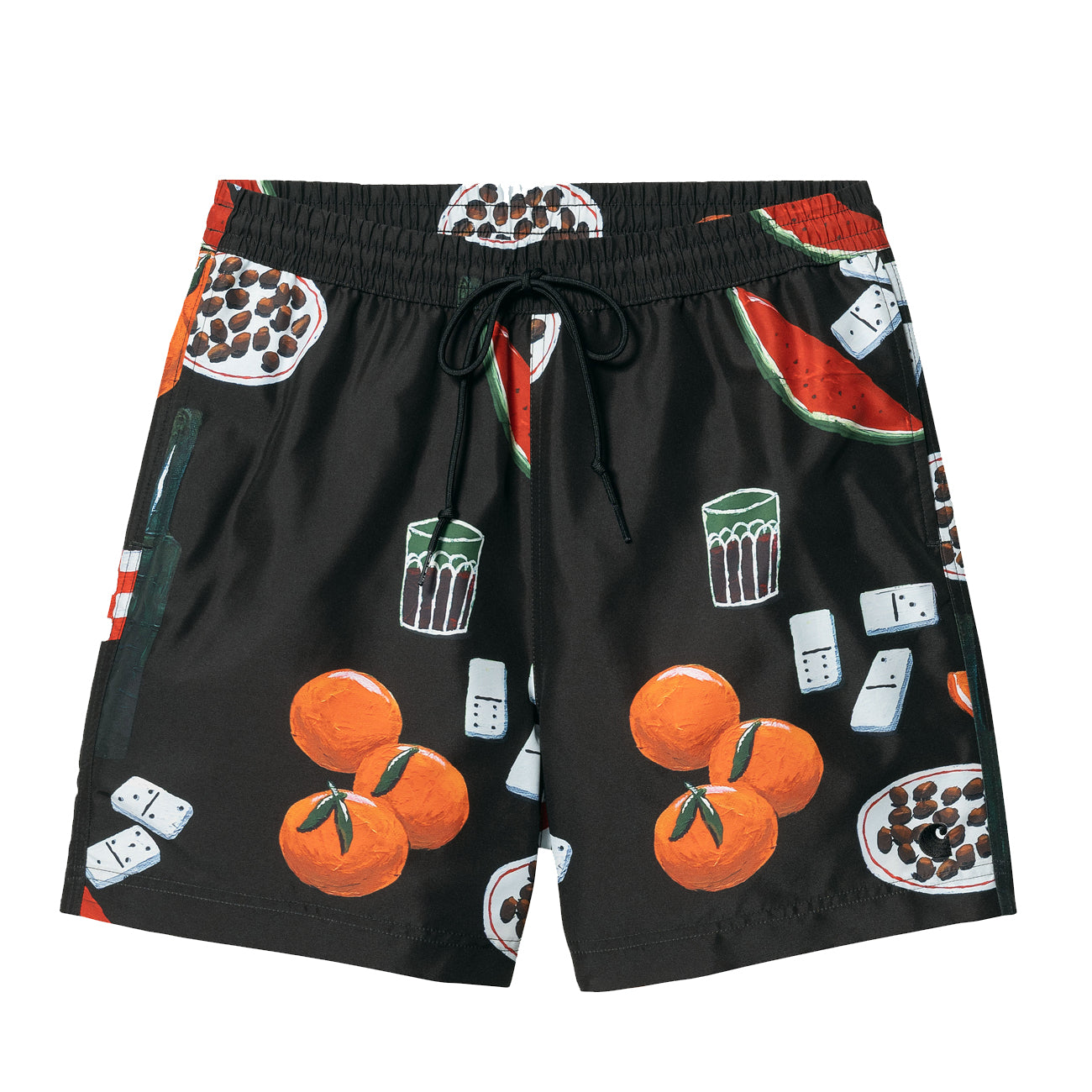 Carhartt WIP Slater Swim Trunks Herren Isis Maria Dinner Print Black