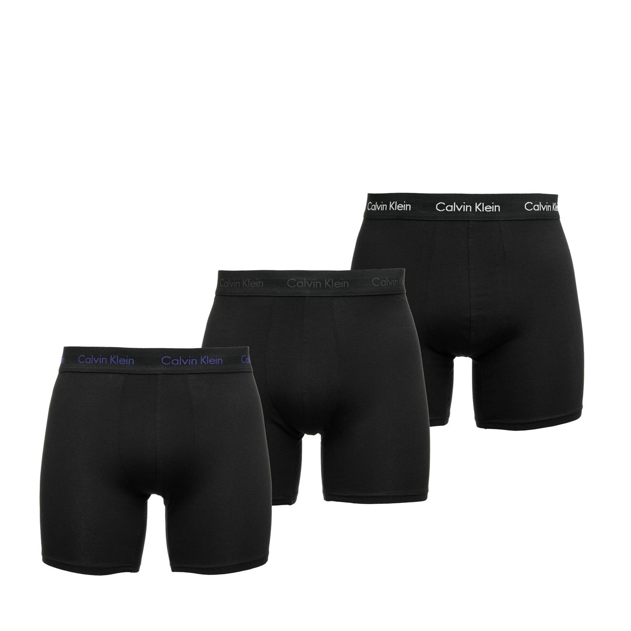 Calvin Klein 3er Pack Boxer Brief Cotton Stretch Boxershorts B-Phtm Grey Spcblu Vprs Grey Lg