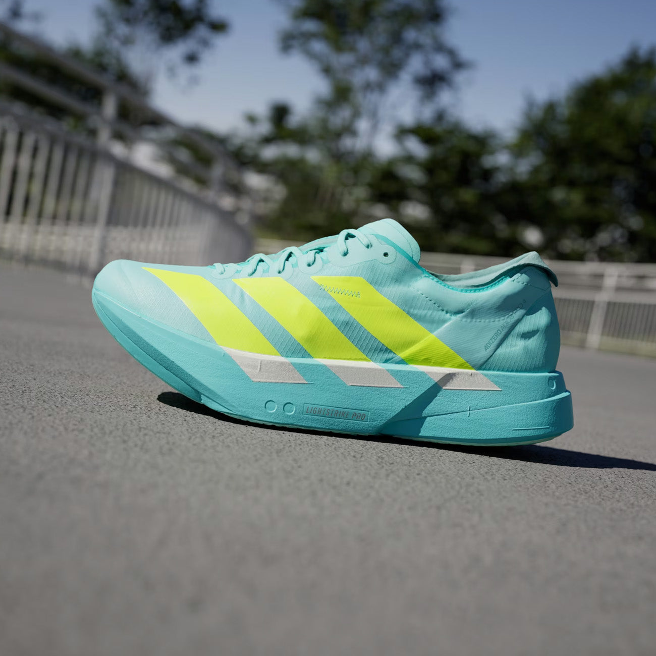 adidas Adizero Adios Pro 4 Herren Flash Aqua Lucid Lemon Mint Ton
