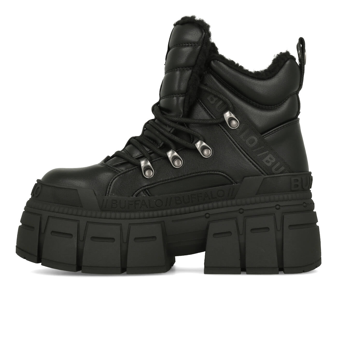 Buffalo Gospher Hike Mid Pad Vegan Black