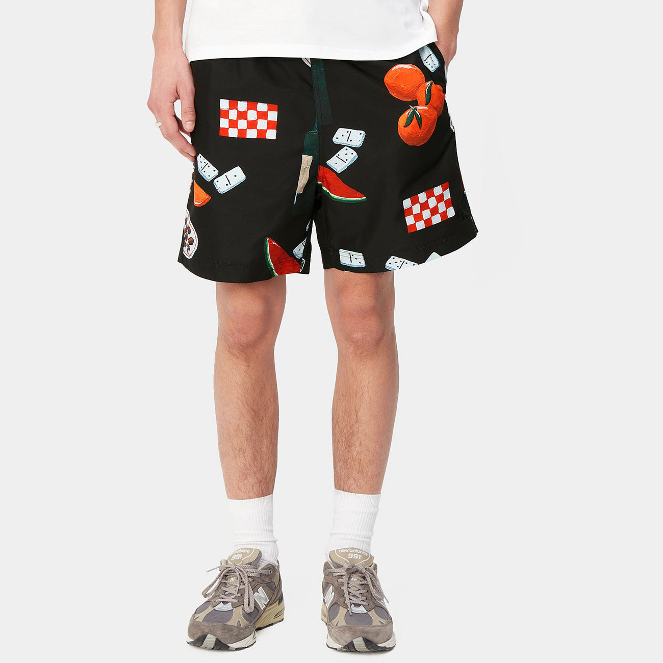 Carhartt WIP Slater Swim Trunks Herren Isis Maria Dinner Print Black