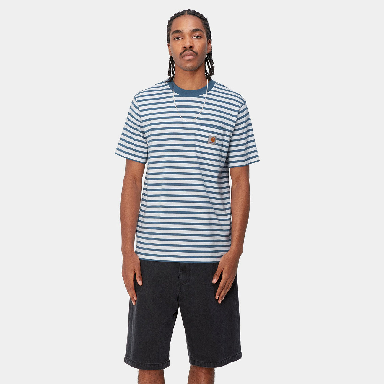 Carhartt WIP S/S Seidler Pocket T-Shirt Herren Stripe Sorrent