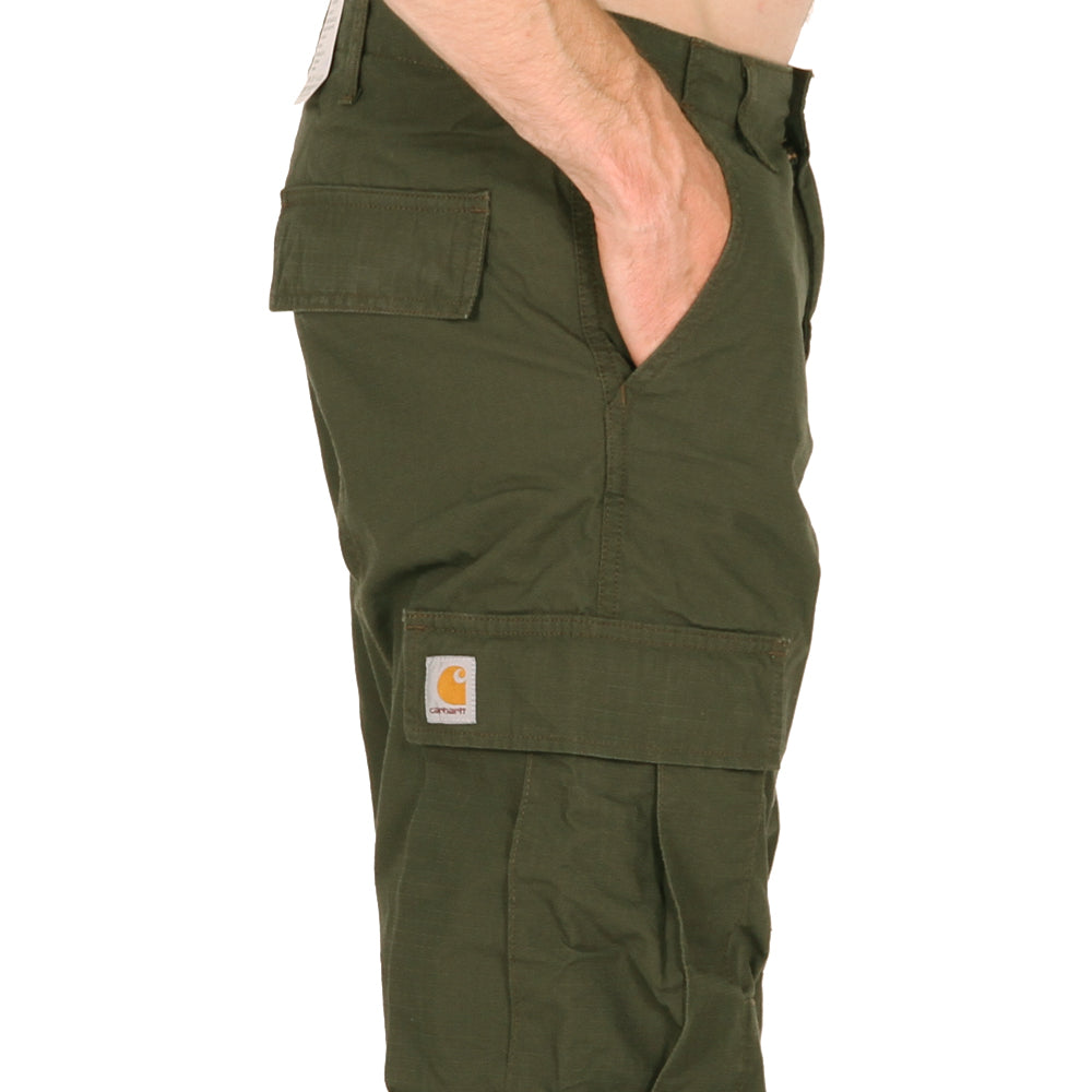 Carhartt WIP Regular Cargo Pant Herren Ripstop Cypress Rinsed