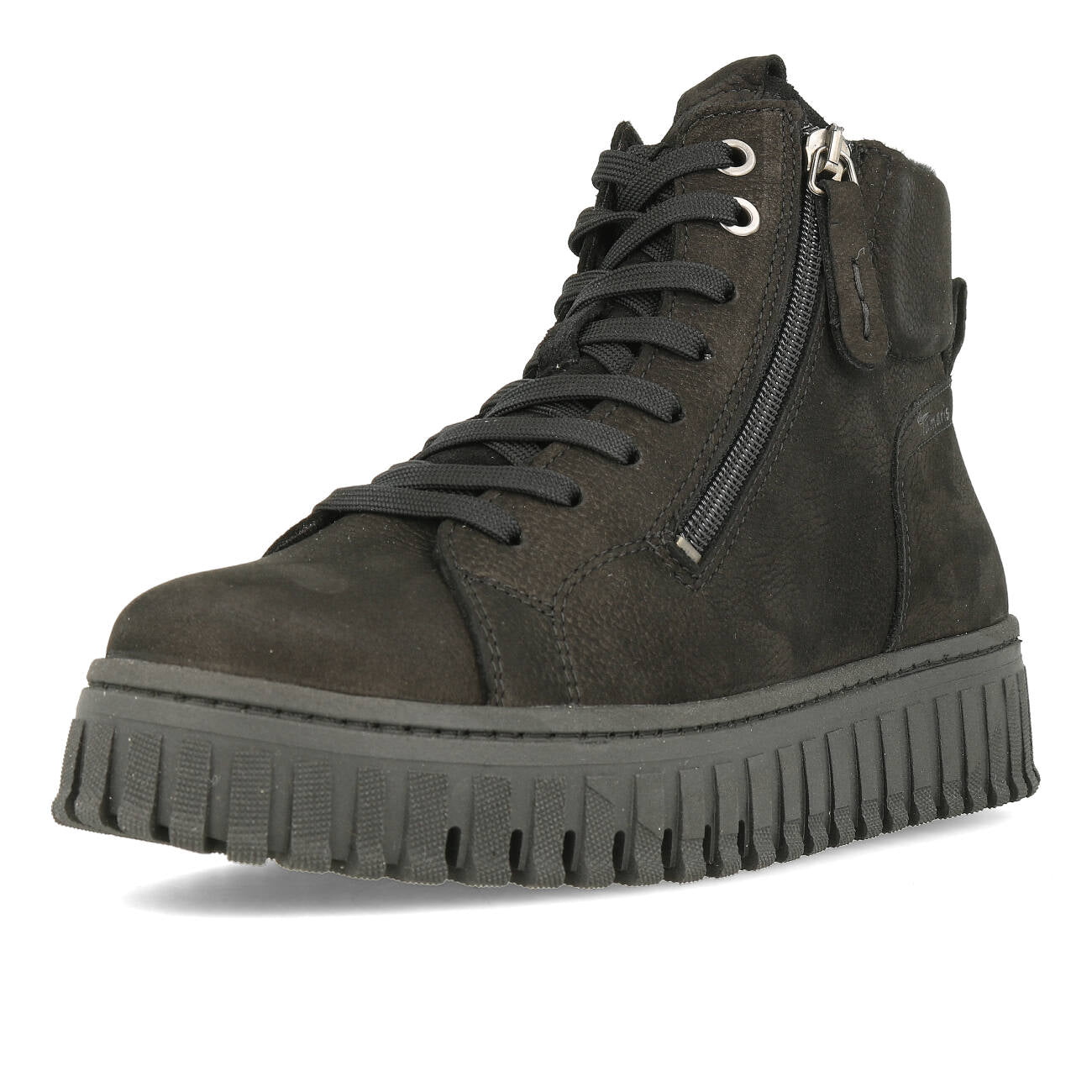 Tamaris Comfort Damen Sneaker Hoch – Mit Reißverschluss, Comfort-Technologie, Absatz 3,5 Cm, Bequeme Einlegesohle