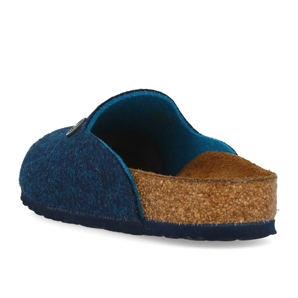 Birkenstock Amsterdam Kids Wollfilz Doubleface Blue