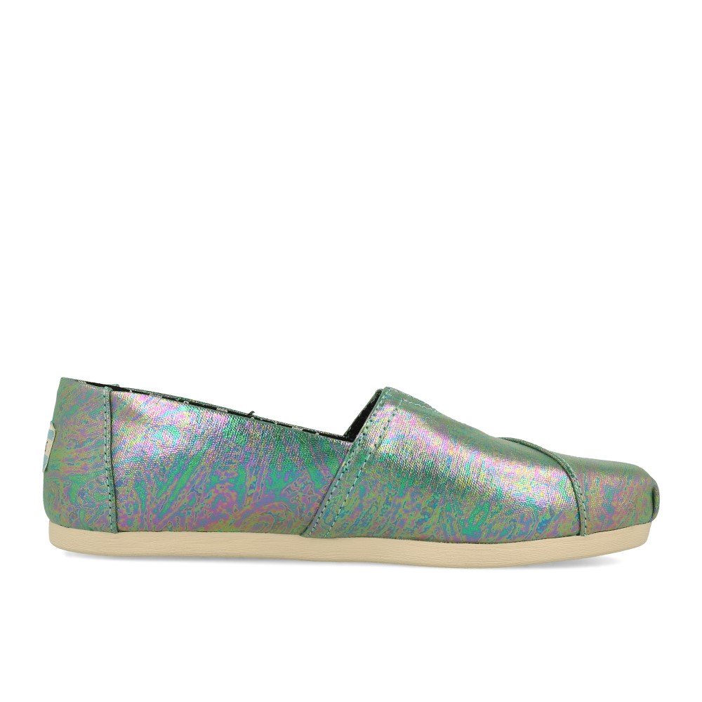 TOMS Classics Black Pearlized Metallic Canvas