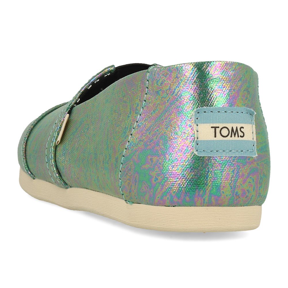 TOMS Classics Black Pearlized Metallic Canvas