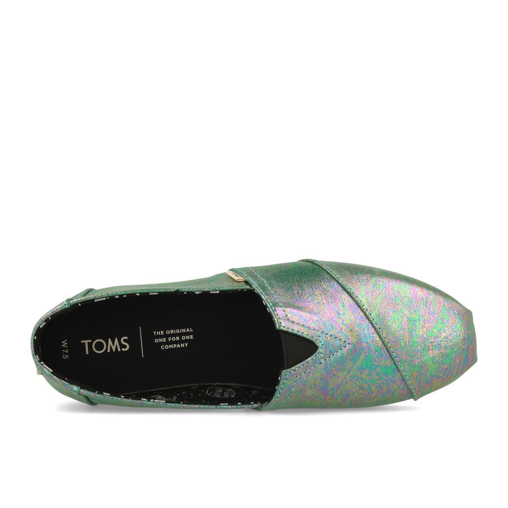 TOMS Classics Black Pearlized Metallic Canvas