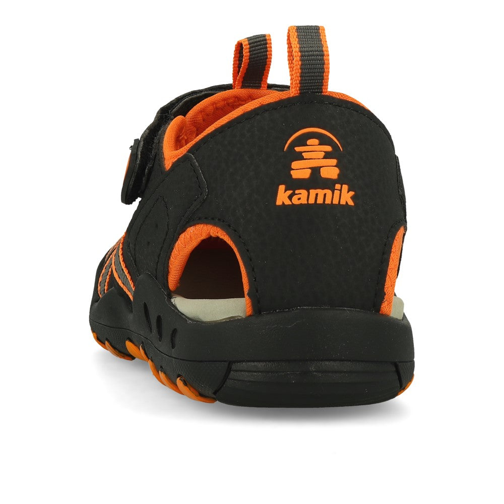 Kamik Crab Sandal Kids Black Orange Charcoal