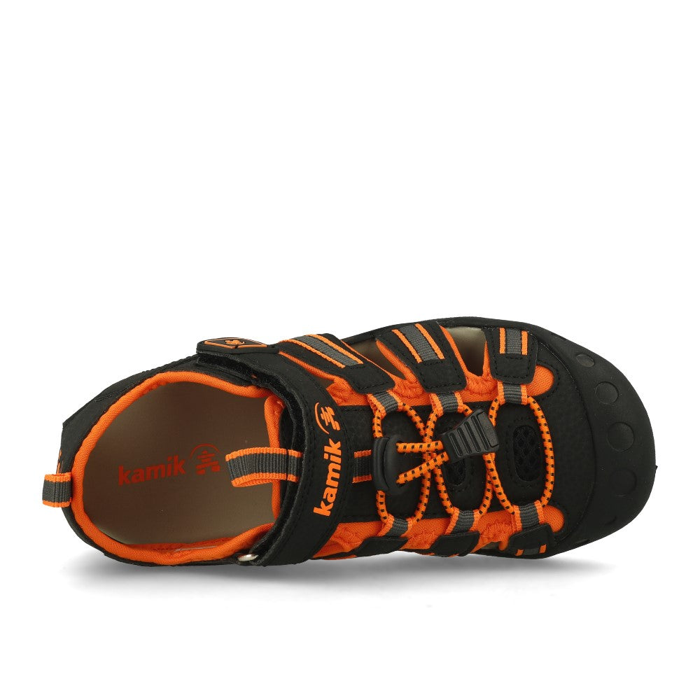 Kamik Crab Sandal Kids Black Orange Charcoal