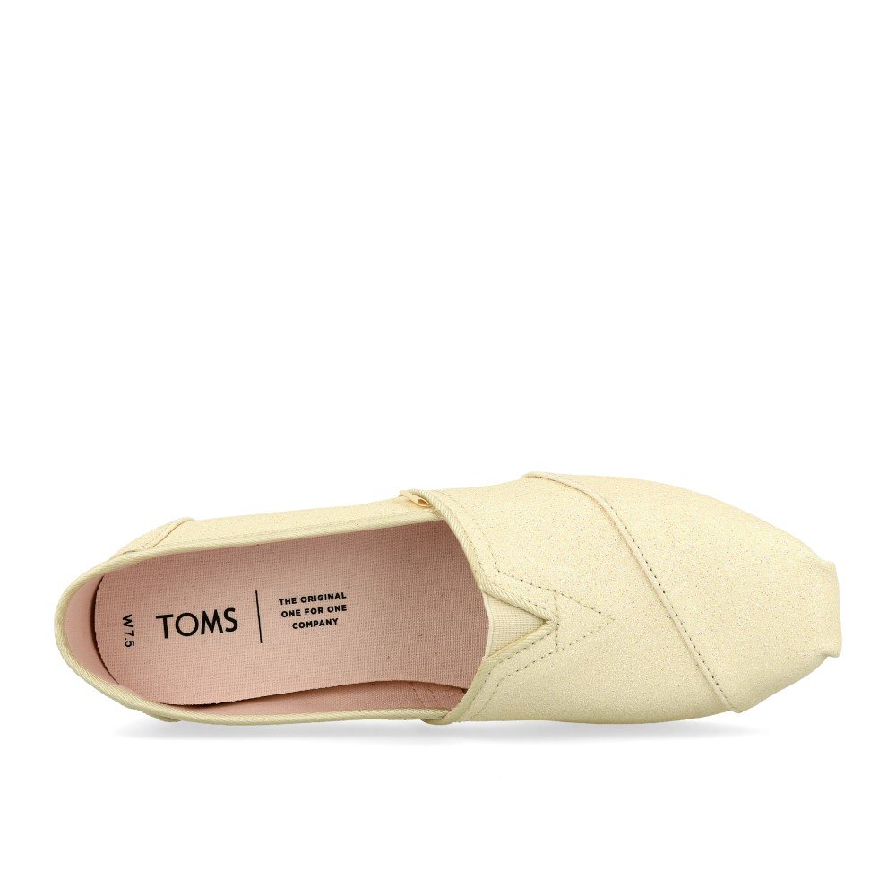 TOMS Womens Classics Ivory Glitter