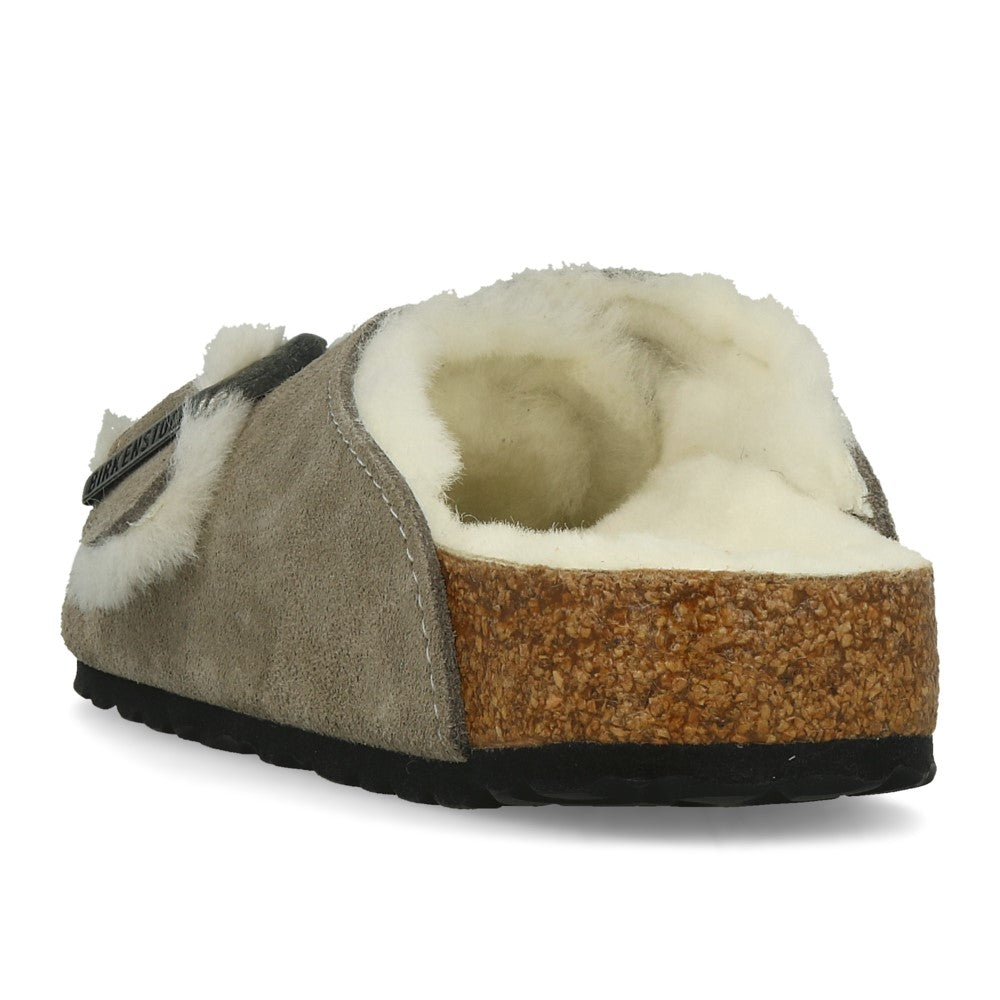 Birkenstock Arosa Fur VL Stone Coin Lammfell