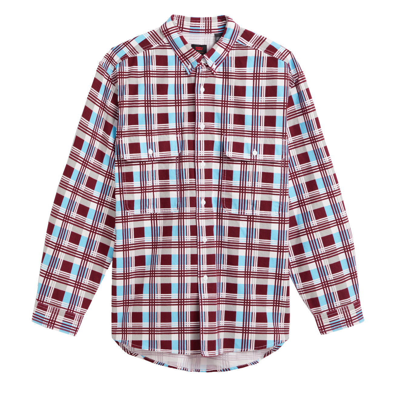 Levi's Skateboarding L/S Woven Printed Shirt Herren Burgundy Blue