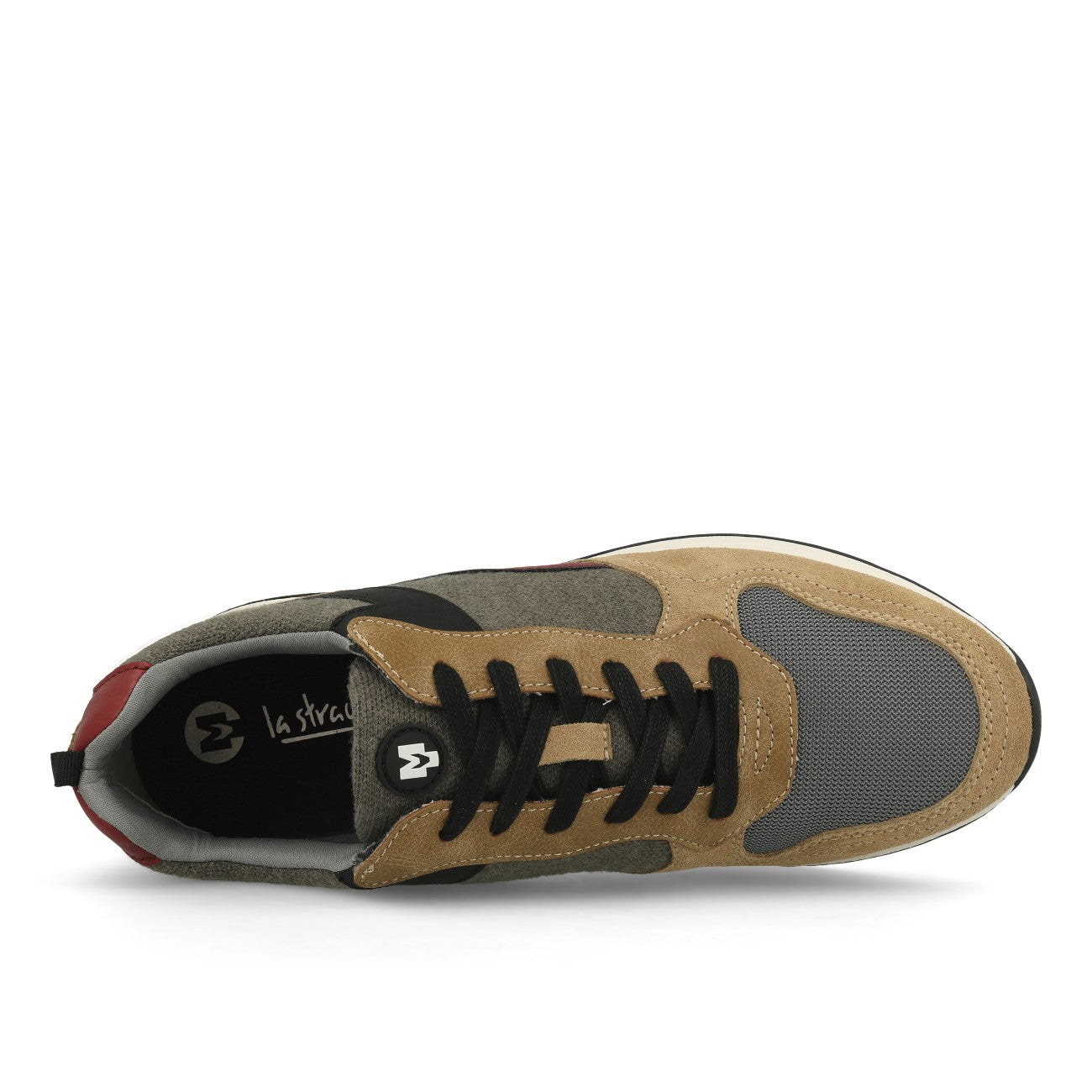 La Strada 9001007 Herren Sneaker Light Beige Multi Cow Suede Mesh
