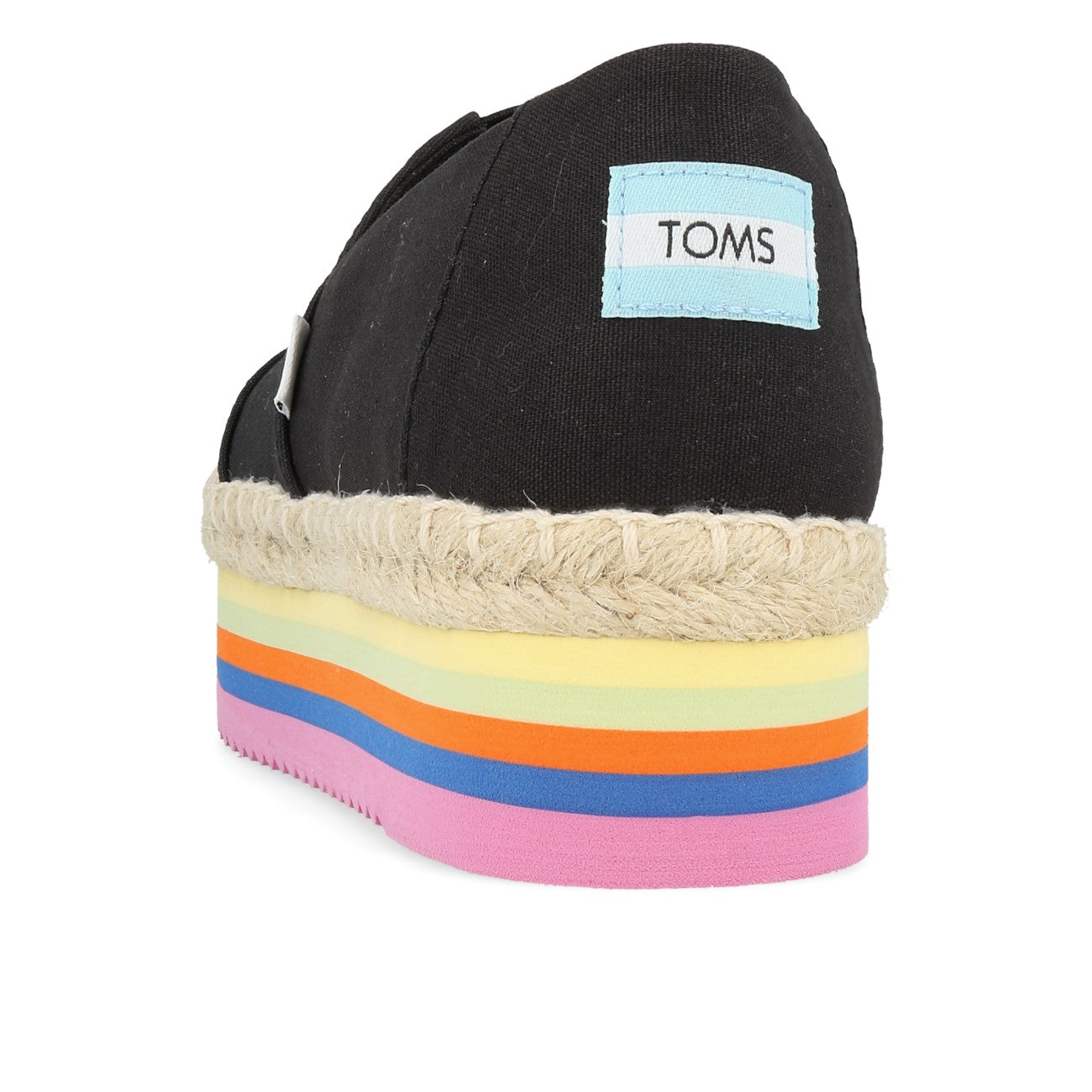 Toms Womens Alpargata Platform Rope High Damen Black Canvas Rainbow