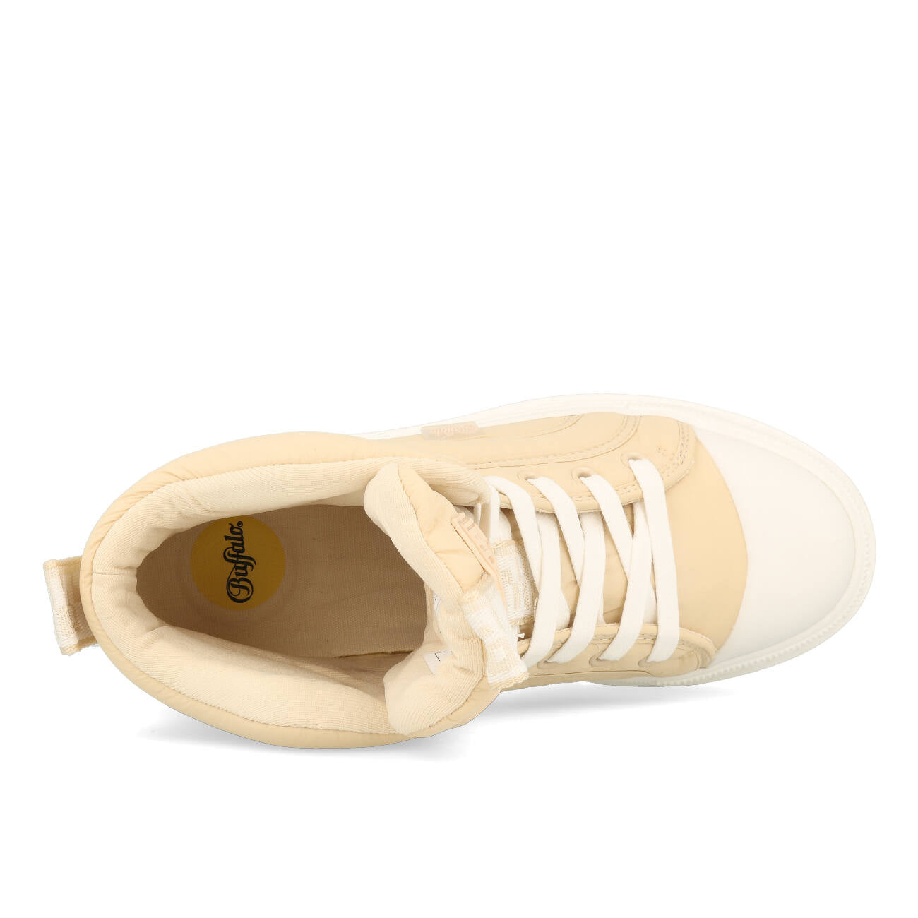 Buffalo Raven Laceup Mid Damen Vegan Nylon Cream