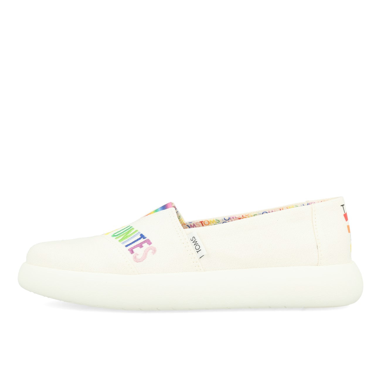 Toms Womens Alpargata Mallow Damen White Canvas Love Unites Embroidery