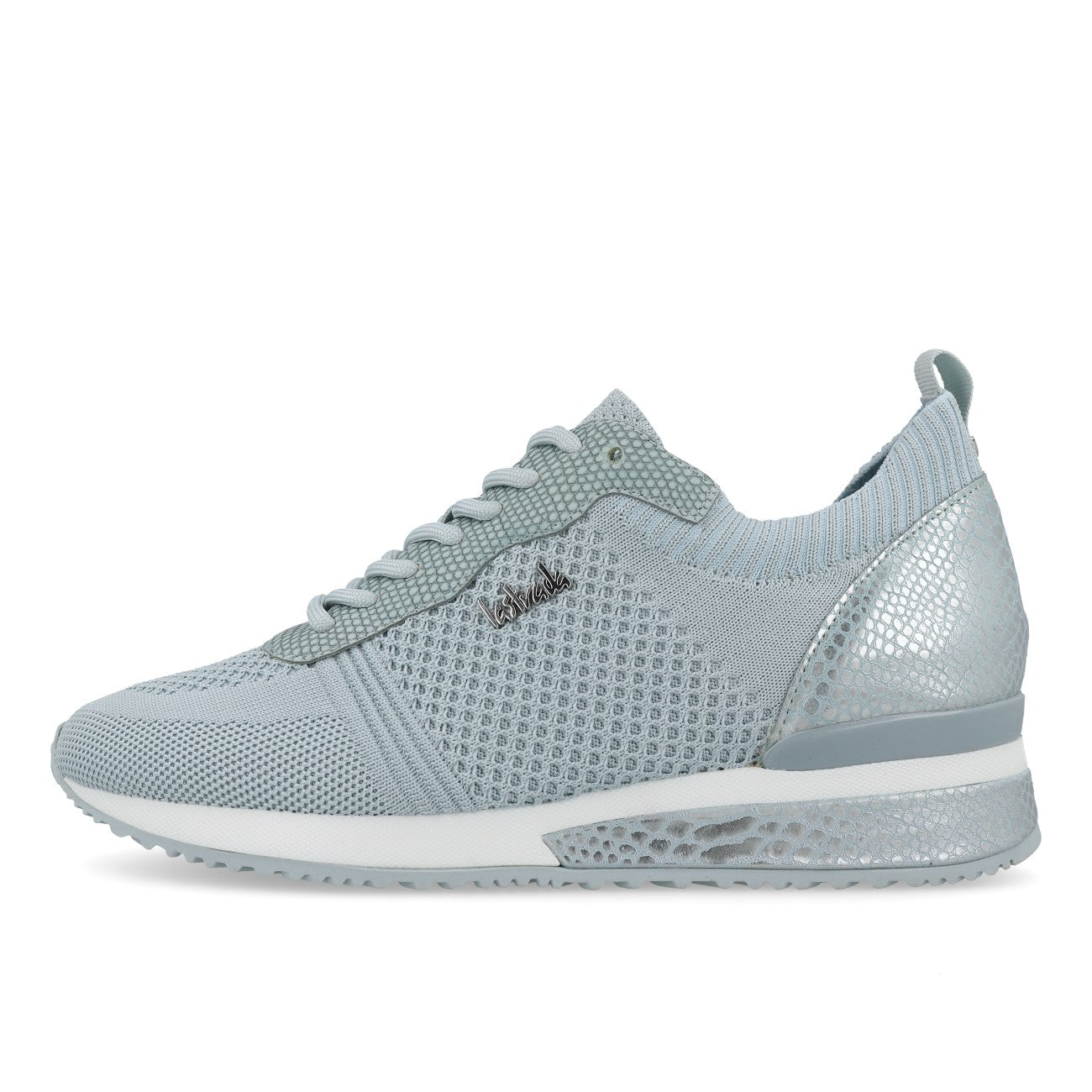 La Strada 2101400 Knitted Sneaker Damen Light Blue Knitted Snake