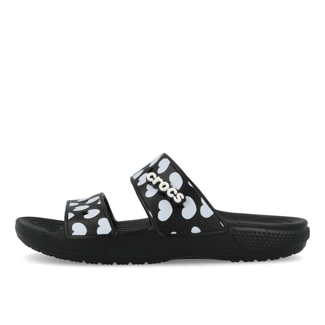 Crocs Classic Crocs Heart Print Sandal Black White