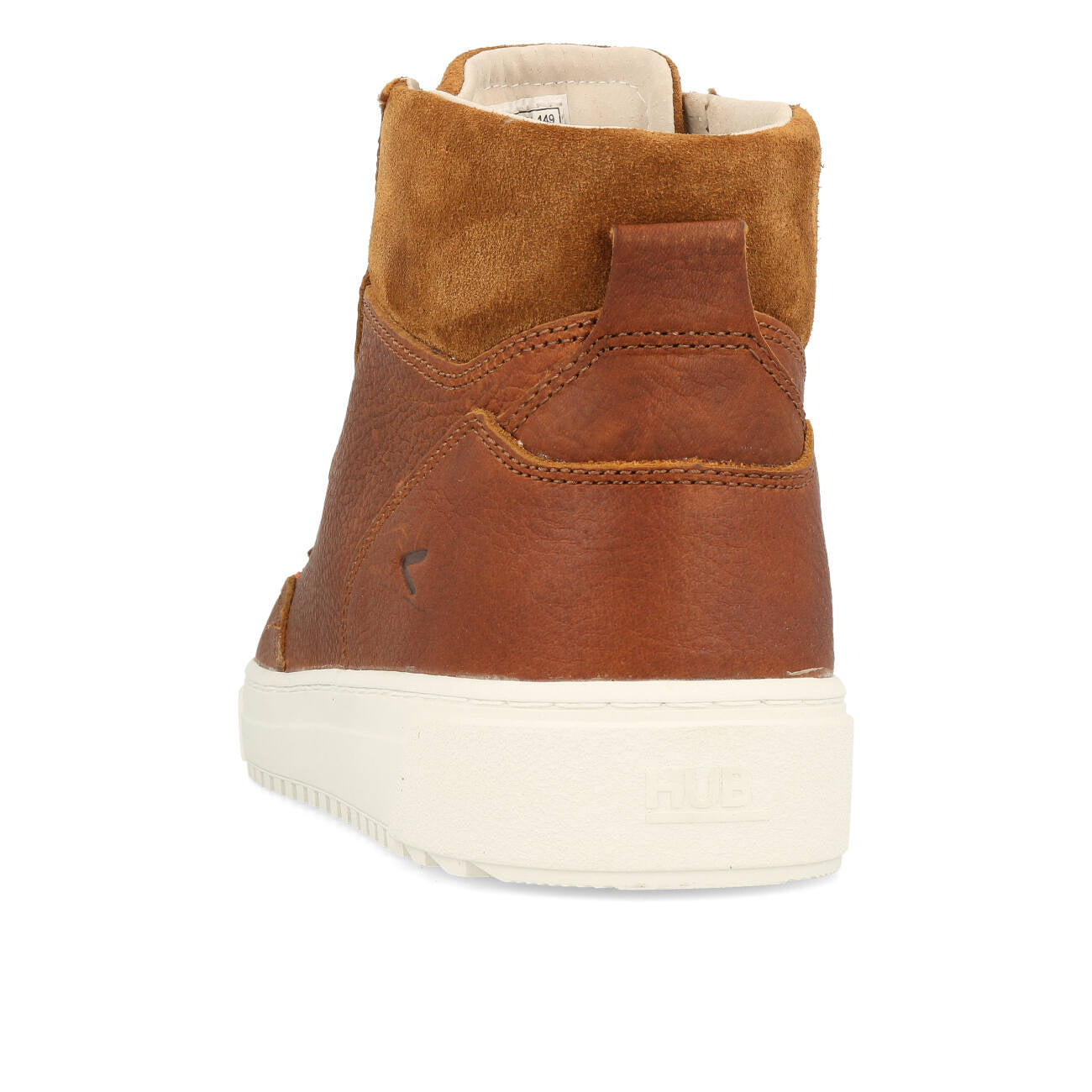 HUB Dundee L52 Leather Suede Herren Cognac Off White