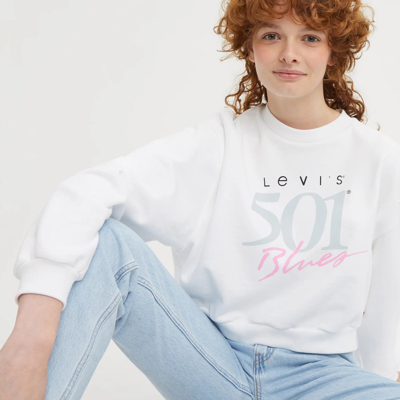 Levi's Graphic Vintage Crew 501 Sweatshirt W Damen Blues Bright White