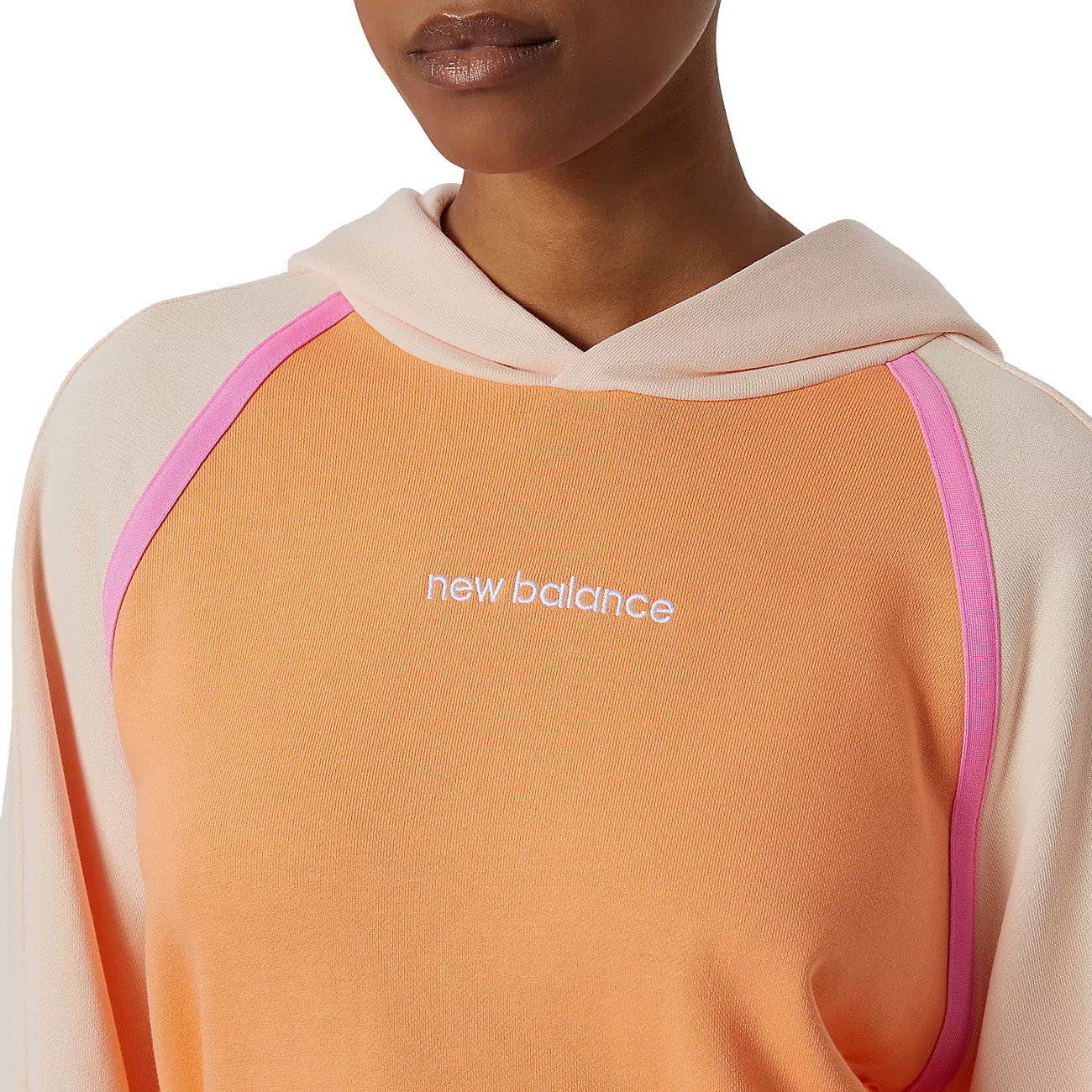 New Balance NB Athletics Amplified Fleece Hoodie Damen Peach Glaze