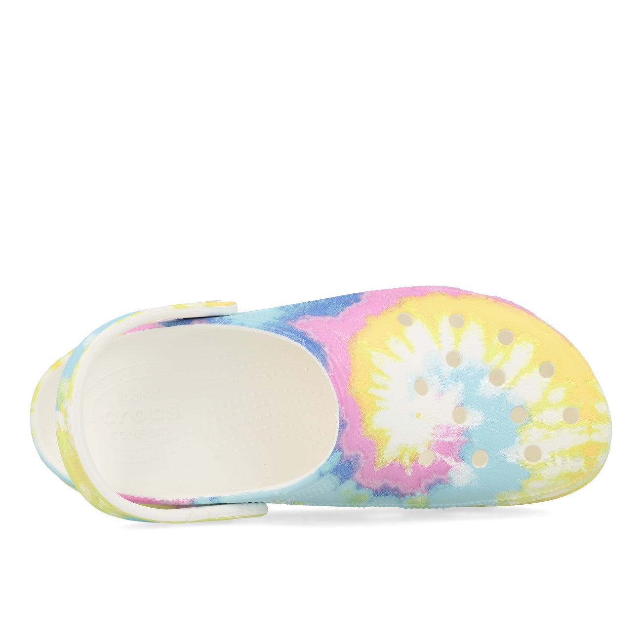 Crocs Classic Platform Tie Dye Graphic Clog White Multi