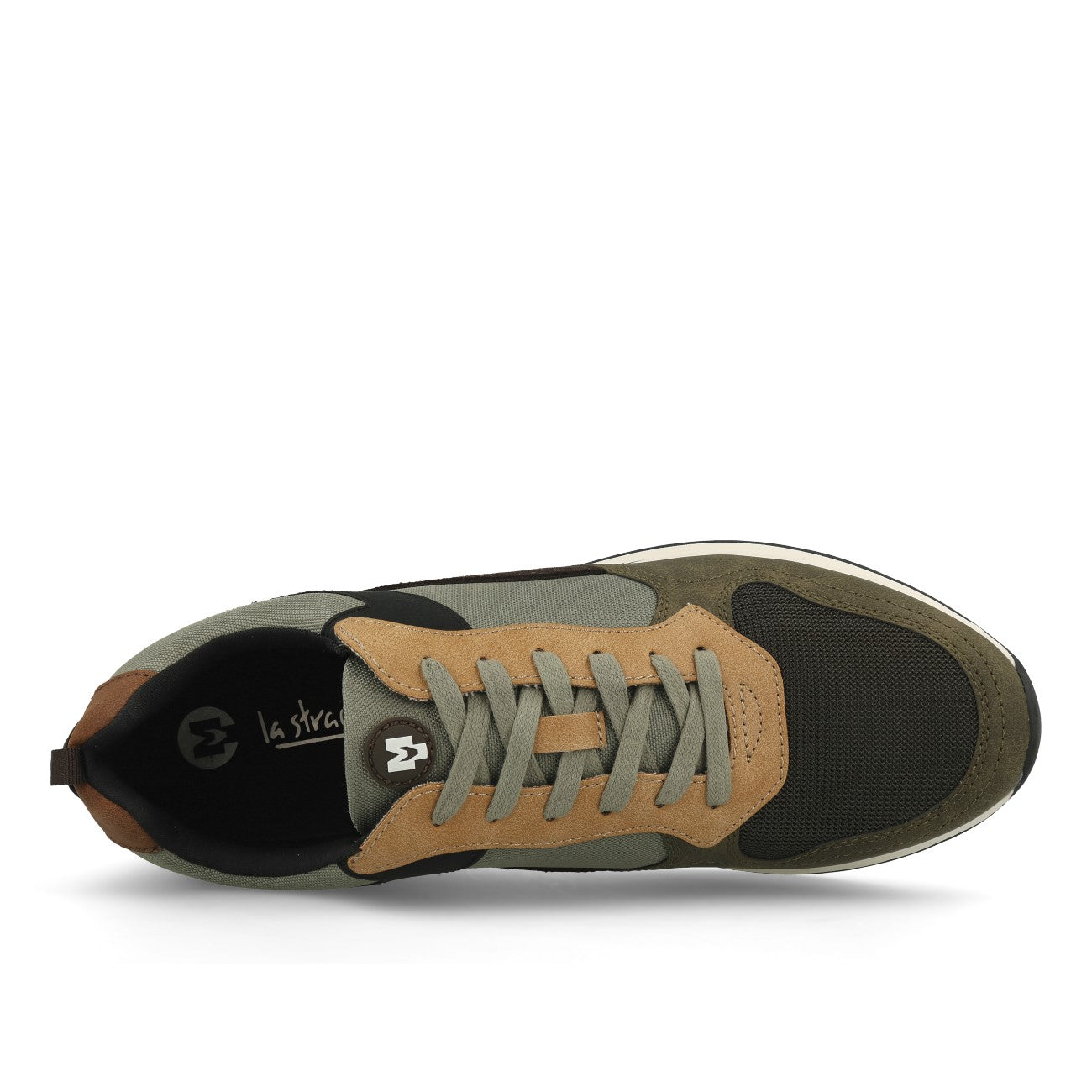 La Strada 9001007 Herren Sneaker Khaki Multi Cow Suede Mesh