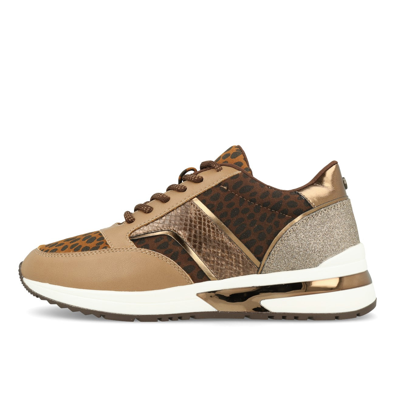 La Strada 2003152 Damen Sneaker Tan Pu Leopard Micro