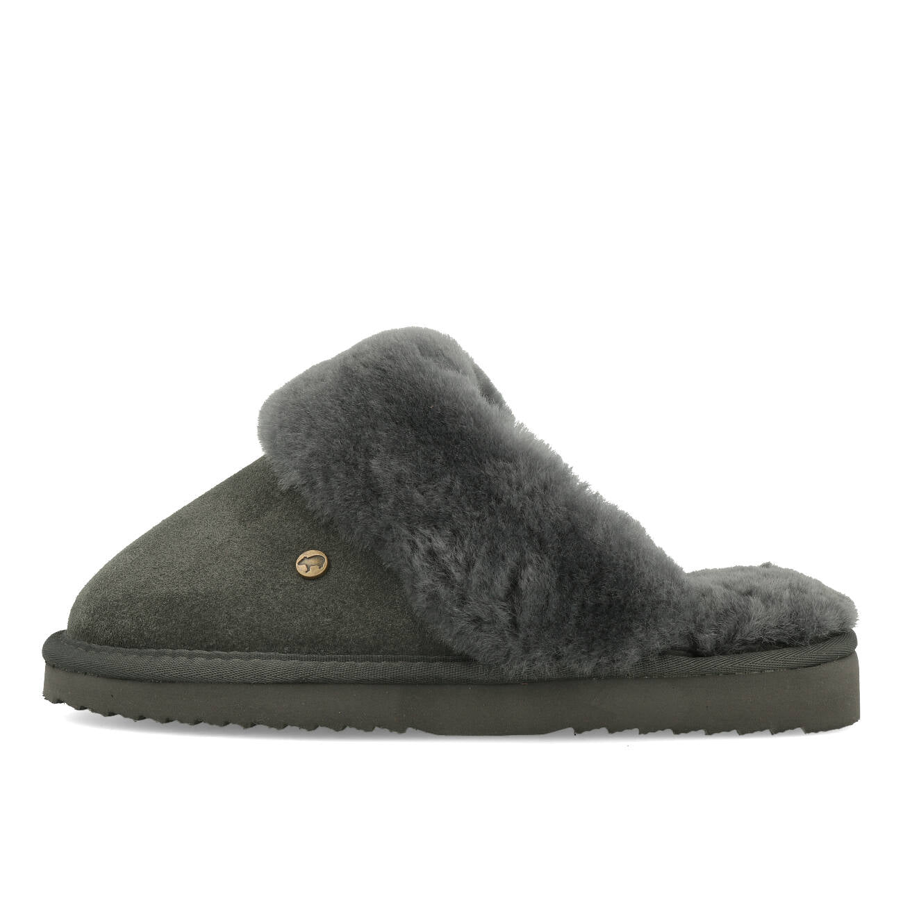 Warmbat Flurry Women Suede Damen Hausschuhe Dark Grey