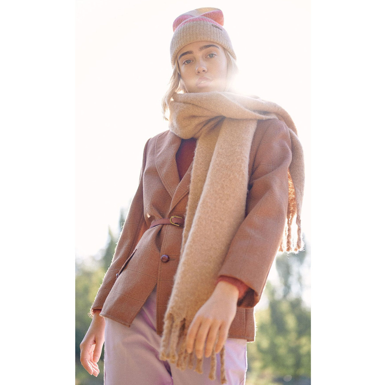 Barts Fyone Scarf Light Brown