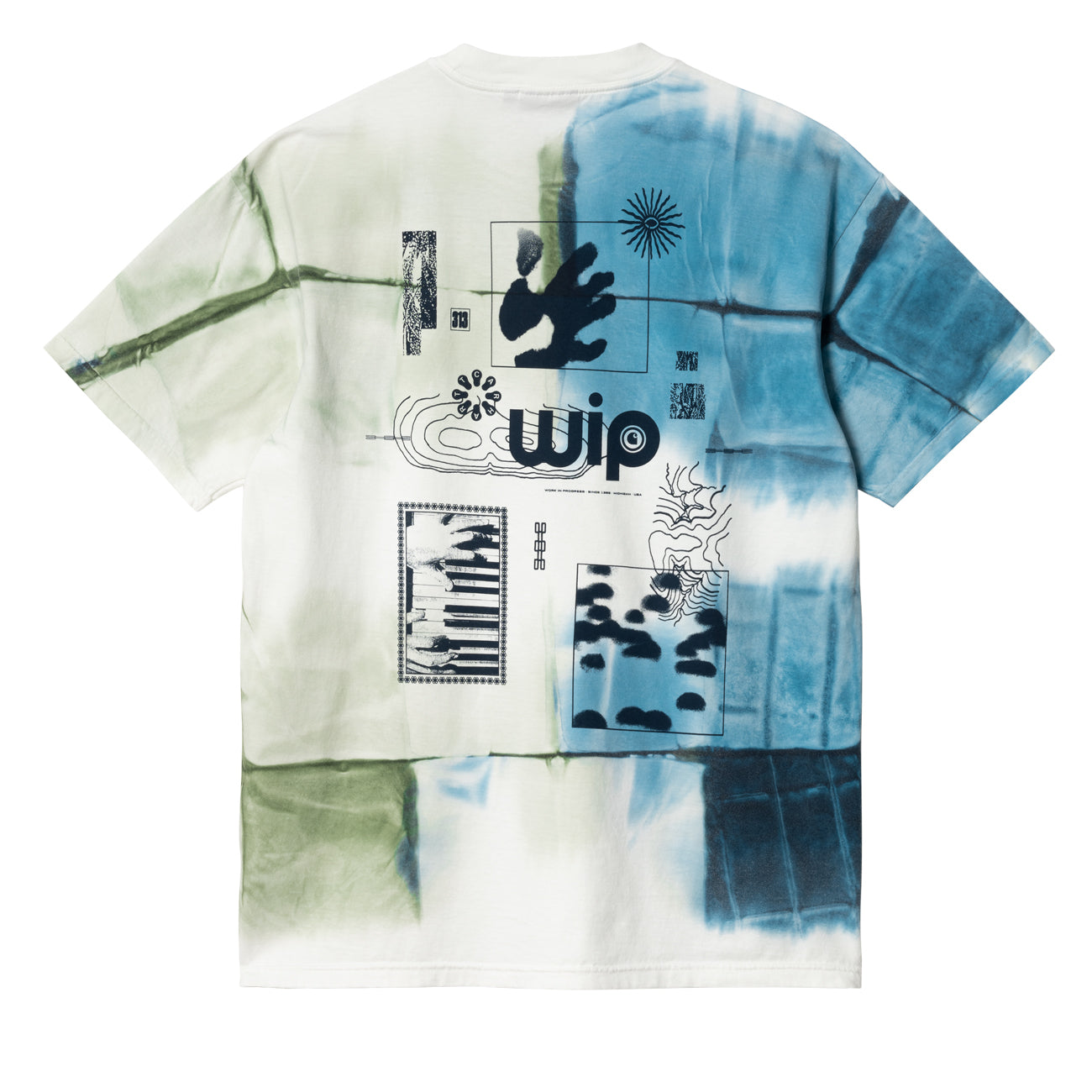 Carhartt WIP S/S Float T-Shirt Herren Multicolor Atom Blue