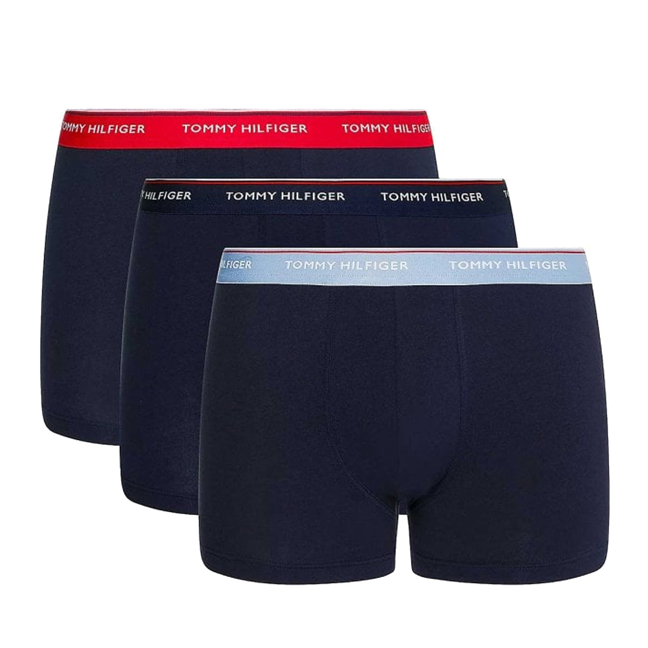 Tommy Hilfiger 3er Pack Trunk WB Boxershorts Herren Prim Red Desert Sky Vint Turq