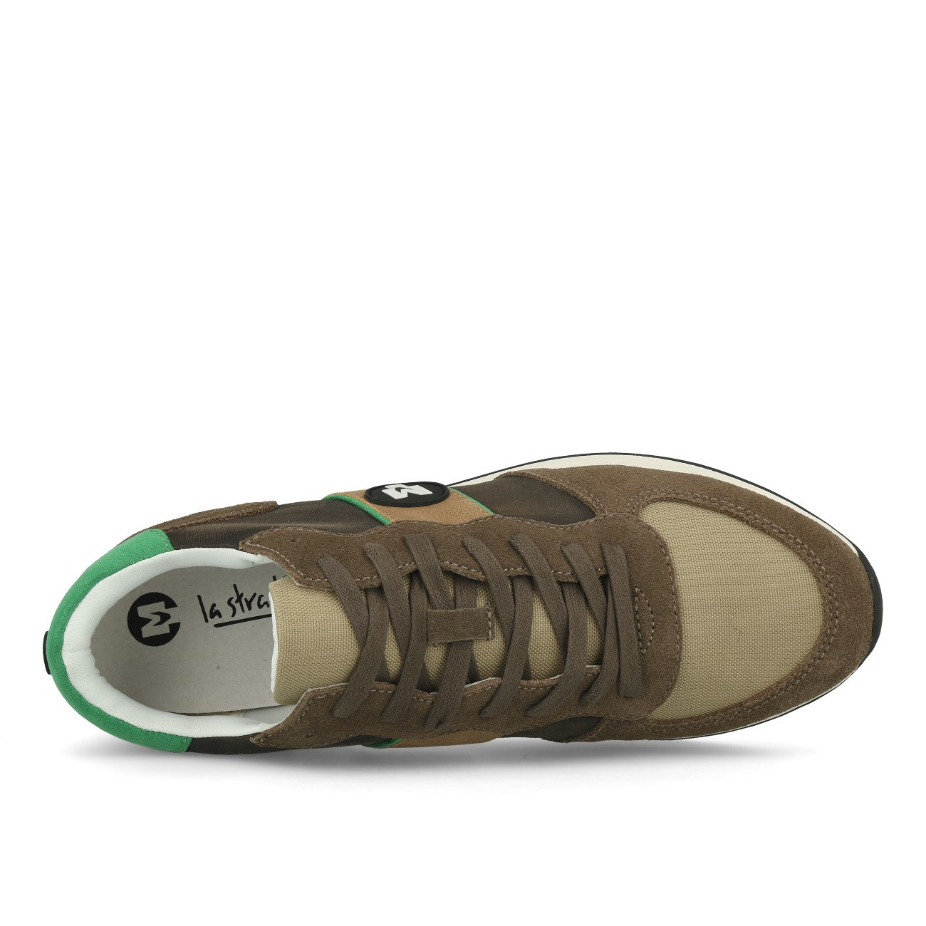 La Strada 9001005 Herren Sneaker Khaki Suede Brush Nylon