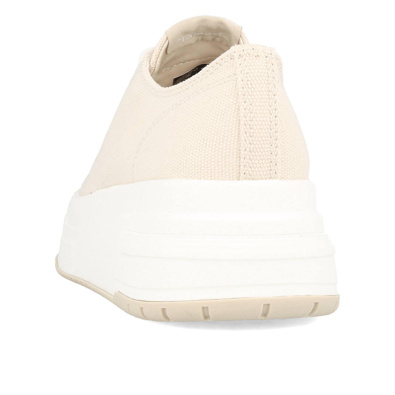 Tamaris 1-23815-20-418 Vegan Plateau Canvas Sneaker Damen Ivory