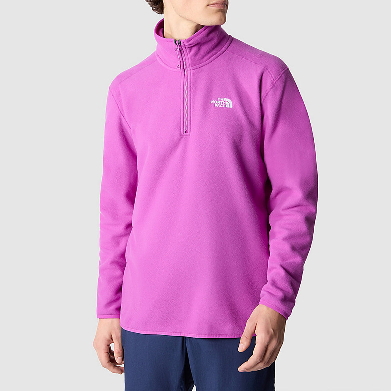 The North Face M 100 Glacier 1/4 Zip Fleece Herren Purple Cactus Flower