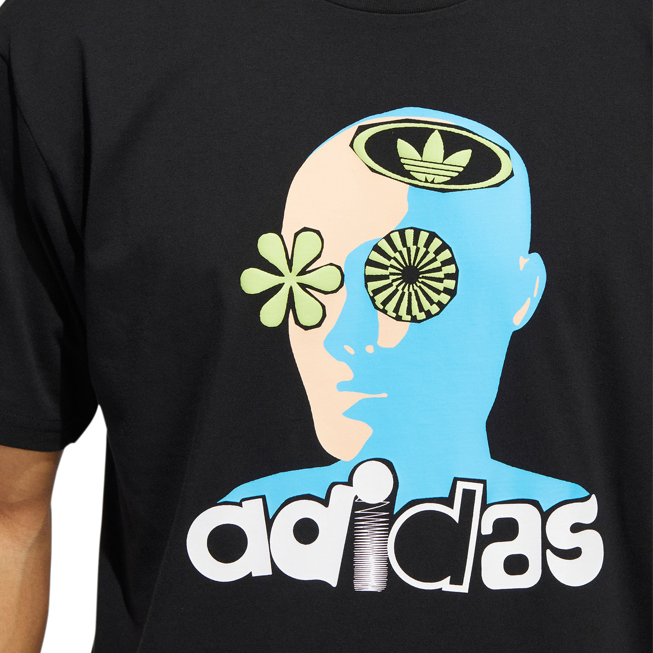 adidas Adiplay Head SS T-Shirt Herren Black Multicolor