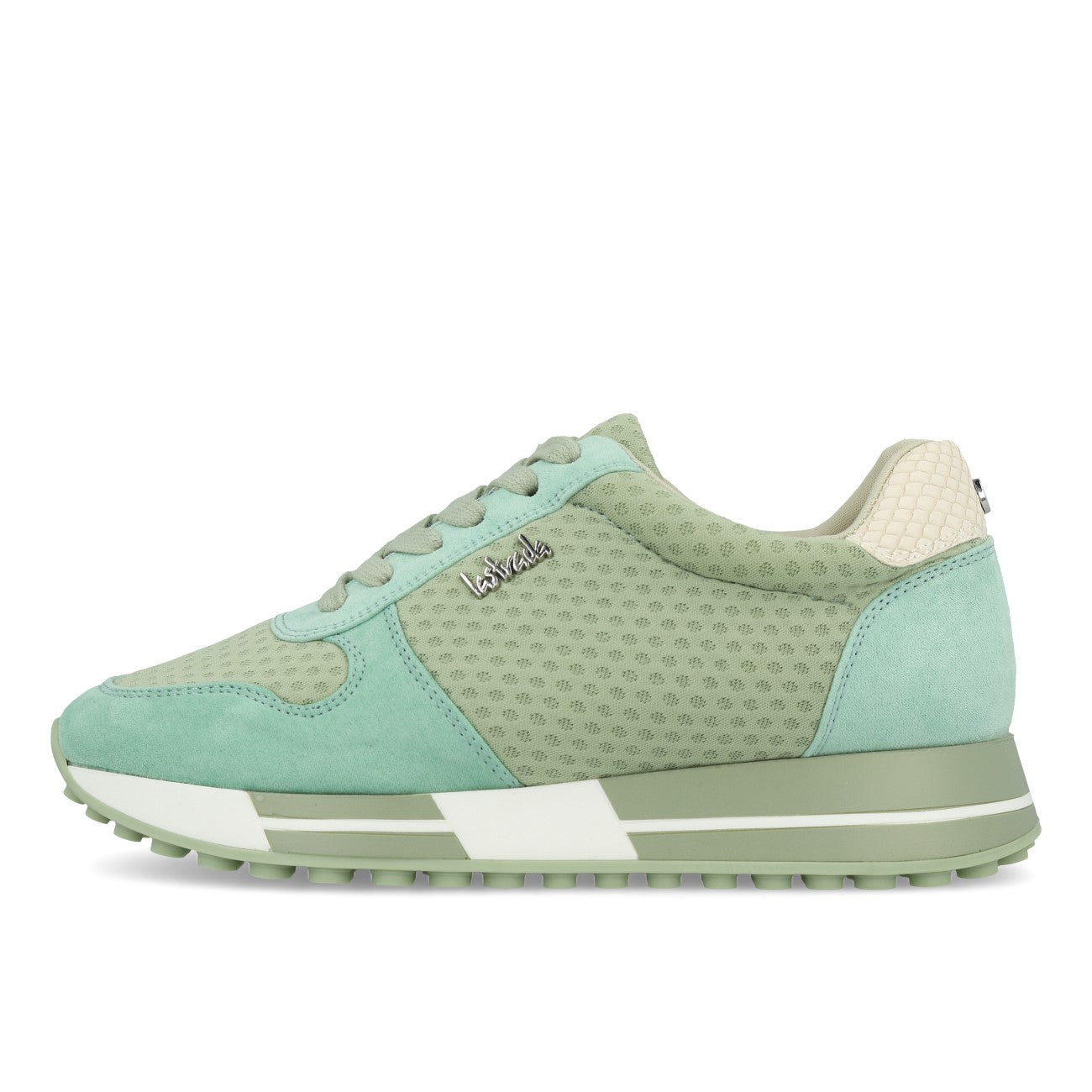 La Strada 2101457 Sneaker Damen Light Green Micro Mesh Snake